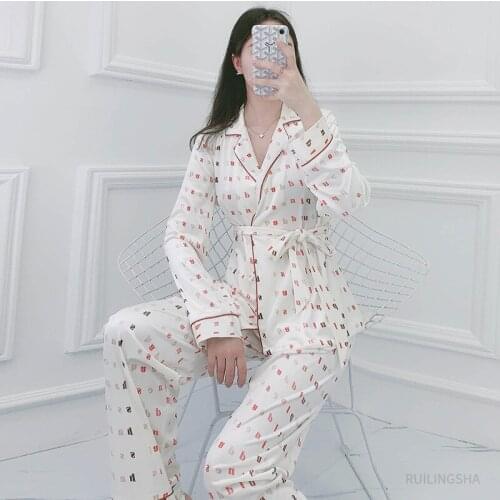 Women Winter Warm Velvet Pajama Sets Sexy Plus Size Turn-Down Collar Pijama Top Star Print Famale Comfortable Pijama Lounge Wear