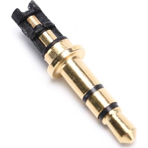 1/ 2pcs/Lot Stereo Headset Plug Jack 3 4 Pole 3.5 Gold Plated 90 Degrees Black Audio Plugs Jack Adaptor Connector 3.5mm NEW
