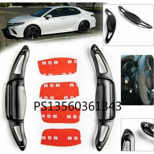 Pair Steering Wheel Extension Shift Paddle Shifter For Toyota Camry 19 Black/A5