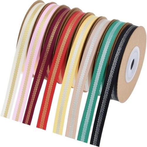10 yards/lot Gold Silver Onion Grosgrain Ribbon DIY Headwear Bow Craft Card Gifts Wrapping Supplies Holiday Wedding Party Decor