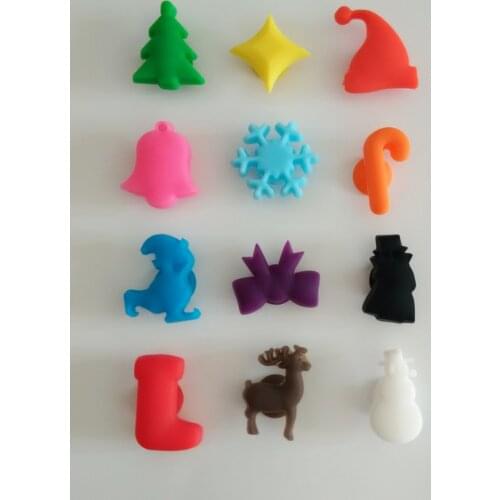 12pcs Silicone Red Wine Glass Marker Reusable Creative Cup Marker Drinking Wine Glass Identifier Cup Labels Tag Signs for Party