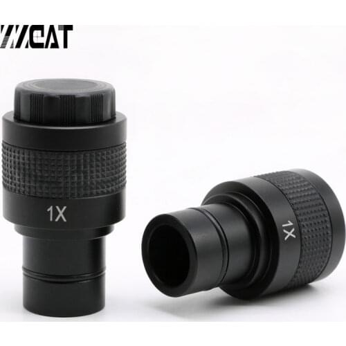 1X C Mount Relay Lens Microscope Accessory Digital Microscope Adapter for CCD CMOS Camera Video Biological Stereo Microscope