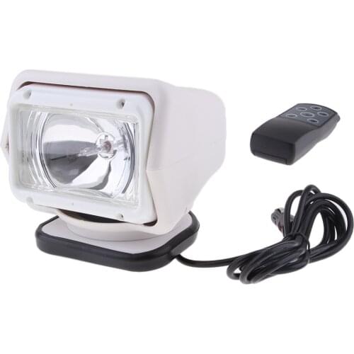 35W Xenon HID Search Work Light Remote Control White Casing 360 Degree Rotation