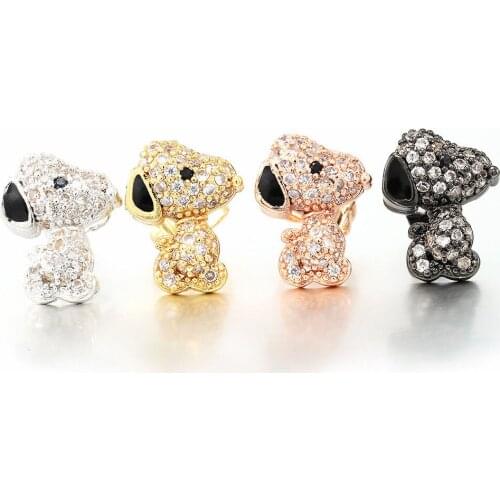 Anime Cute Bijoux Piercing Oreja Couple Oorbellen Voor Vrouwen Cartoon Puppy Mini Zircon Multicolor Optional Earrings for Women