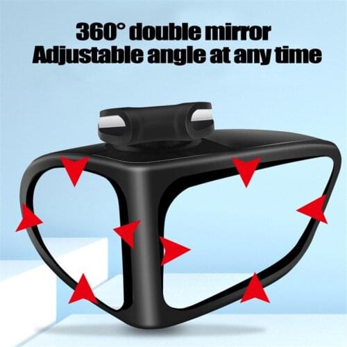 Car Left Side Convex Mirror & Blind Spot Mirror Wide Angle Mirror 360 Rotation