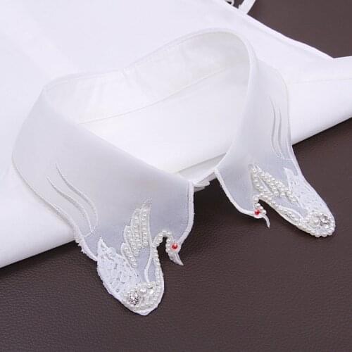 White Detachable Collar For Women Sweater Top Black Fake Collar Shirt Women Cotton Lapel False Collars Woman Valse Draagjes