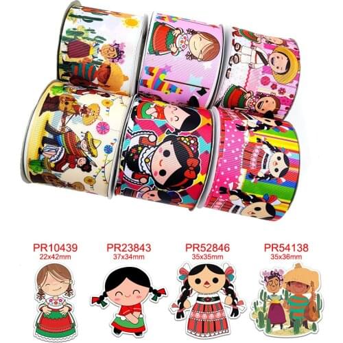 Free shipping characters printed grosgrain ribbon 43122
