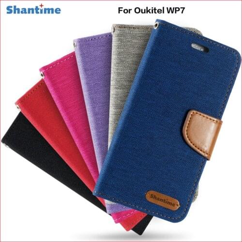 PU Leather Flip Case For Oukitel WP7 Business Case For Oukitel WP7 Card Holder Silicone Photo Frame Case Wallet Cover