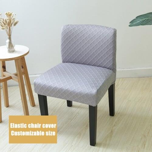 Bar Chair Cover Short Back Seat Slipcover Stool Protector Solid Color Banquet Wedding House Kitchen Armchair Polyester Modern