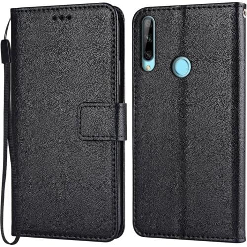 Flip Wallet PU Leather Case for Huawei Honor 9C AKA-L29 6.39''Funda Stand Business Phone Holster Stripe Protect Cover