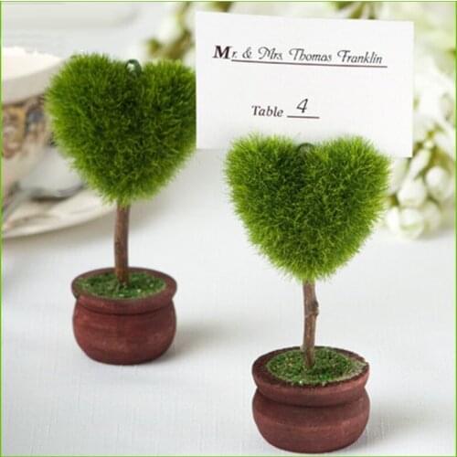 Potted plant love heart tree Place Card/photo Holders Baby Shower Gifts & Wedding Favors party gift Table Card Holder S2017371