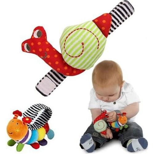 1 Piece 2019 Snails Baby Wrist Watchs Baby Toys 2years Infant Learning & Education Toy Baby Rattle Hand Rattles Finders Toys