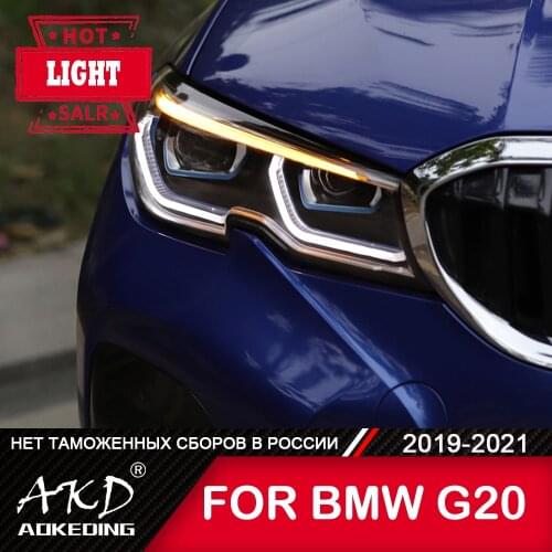 For Car BMW G20 2019-2021 G28 Head Lamp Car Accessory Fog Light Day Running Light DRL H7 LED Bi Xenon Bulb 320i 325i Headlights