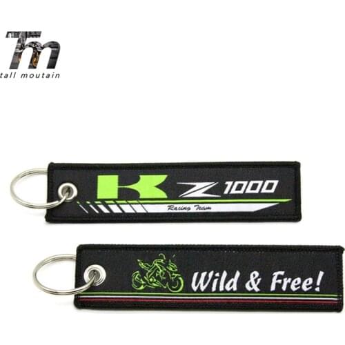 For Kawasaki Z1000 Badge Keyring Motorcycle Embroidery Key Holder Chain Collection Keychain