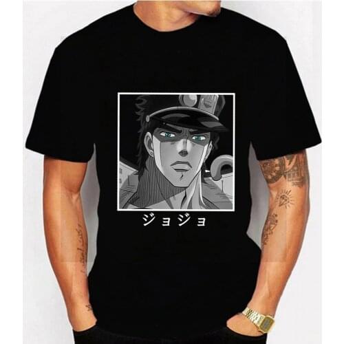 Funny Japan Anime Jojo Bizarre Adventure T Shirt Men Summer Tops Cartoon Graphic Tees Harajuku Unisex Hot T-shirt Male