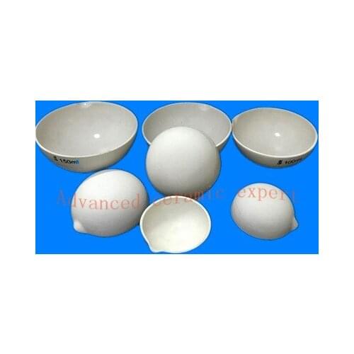 A ceramic mortar / Corundum evaporates dish /Hemispherical evaporative dish/ capacity*diameter*height=75ml*80*35mm