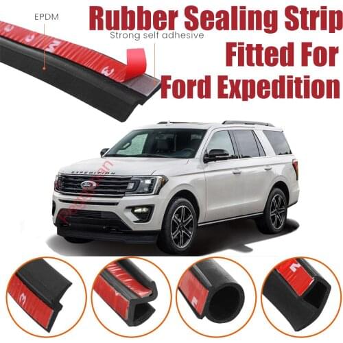 Door Seal Strip Kit Self Adhesive Window Engine Cover Soundproof Rubber Weather Draft Wind Noise Reduction For Ford Expedition