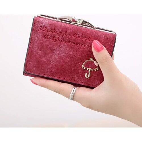 Wallets Coin Purses Portefeuille Female Card Holder Clutch Women Wallet Small Cute Wallet Women Short Leather 3 Fold Women