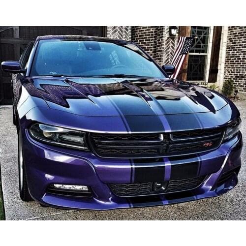 For Sticker Decal Stripes Body Kit for Dodge Charger Carbon Guard Exhaust Grill Trim Car Styling Hood Roof Truck