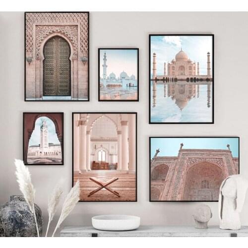 Wall Art Canvas World City Sheikh Zayed Grand Mosque East Gate Nordic Posters And Prints Decoration Wall Picture For Living Room