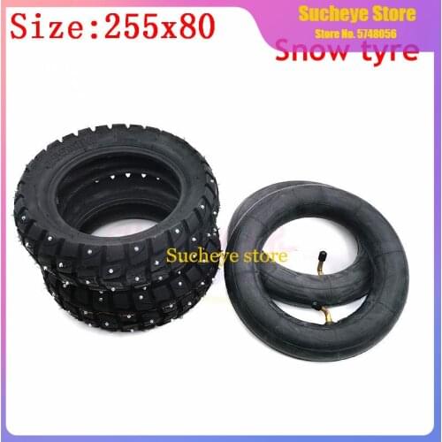 Upgrade 10x3 Inner Outer Tyre Snow Off-road Tire 10 Inch 255x80 Tyre for Zero 10X Electric Scooter Speedual Grace10 Kugoo M4 Pro