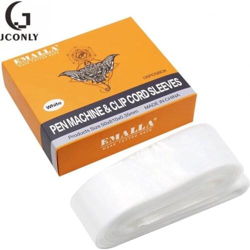 Disposable Tattoo Clip Cord 125Pcs Tattoo Covers Bags Plastic Tattoo Clip Cord Sleeves Bags for Tattoo Accessories Supplies