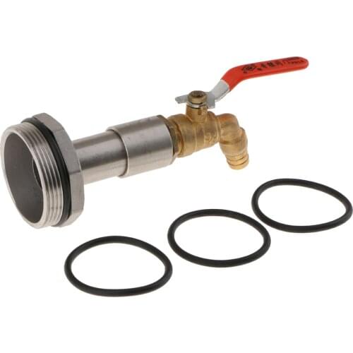 Stainless Steel Ton Barrel Adapter Tap Faucet For Oil Water With O-ring Seal
