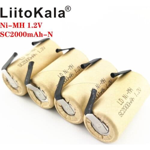 LiitoKala SC 1.2v Ni-MH 2000mAh Rechargeable battery 10C 15C for Vacuum cleaner Sweeper Drone Electric drill battery DIY nicke