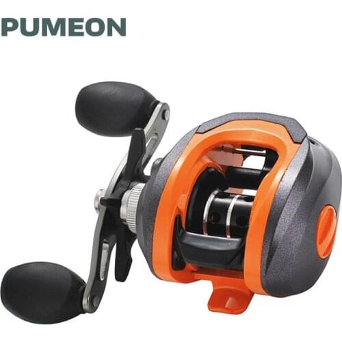 PUMEON Fishing Reel Gear Ratio 7.2:1 17+1 Bearings Magnetic Brake System Left/Right Hand Baitcasting Reel Carp Fishing Wheels