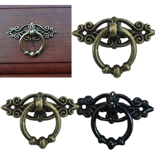 Retro Hardware Cupboard Antique Pull Handles Bronze Tone Zinc Alloy Kitchen Drawer Cabinet Door Handle Furniture Knobs