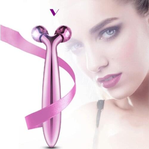 3D Roller Massager 360 Rotate Face Lifting Y Shape Thin Face Body Wrinkle Remover Facial Massage Roller Skin Tightening Jaw Gift