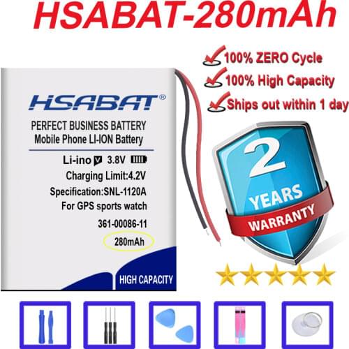 Top Brand 100% New 280mAh 361-00086-11 Battery for GARMIN GPS sports watch in stock