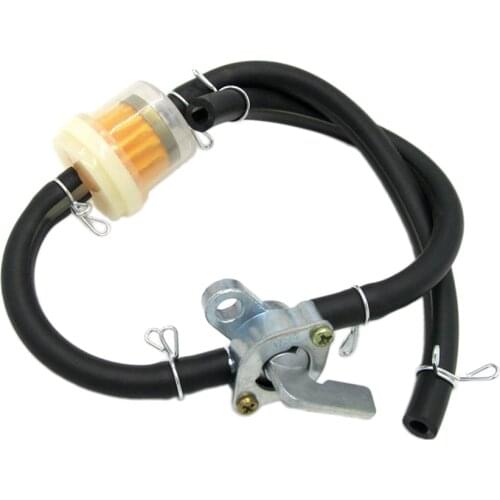 Gas Tank Fuel Switch Valve Pump Petcock Gas Hose Line & Filter for 50cc 110cc 125cc 150cc Chinese ATVs Dirt Bikes Go Karts