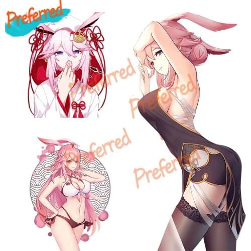 High Quality Honkai Impact 3rd Yae Sakura Anime Sticker for Vehicle Fuel Tank Cover Car Laptop Decor Sticker Kid Toy Decal