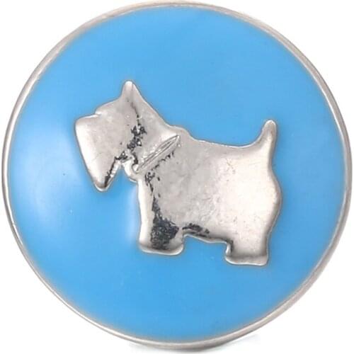 10pcs/lot Hot sale Snap Interchangeable Buttons Jewelry Accessory The Bloomer Snap Dog Button For Bracelet Free Shipping