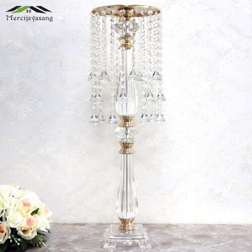 10Pcs/Lot Flower Vases Floor Crystal Vase Plant Floral Holder Flower Pot Road Lead for Home/Wedding Corridor Decoration G153