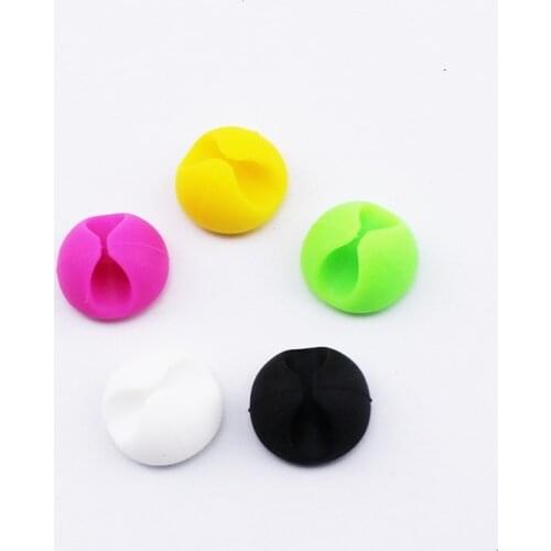 150PCS/lot Random Color Multipurpose Cable Wire Organizer Cable Clip Tidy USB Charger Cord Holder desktop Fixed clamp