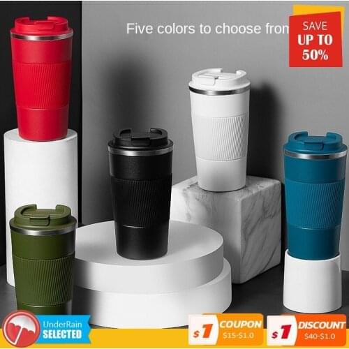304 Stainless Steel Silicone Coffee Cup Insulated Water Cup Car Cup Portable Business Gift Drink Cup