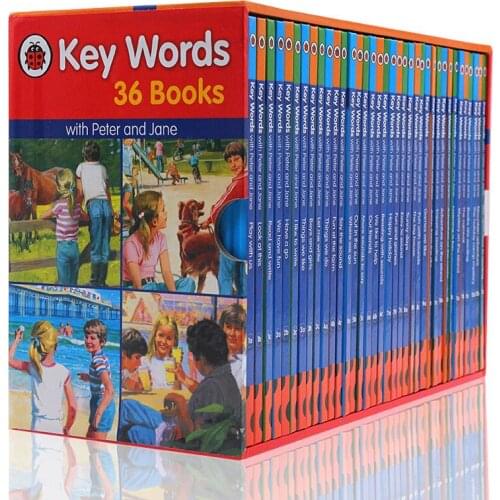 36 Books/Set Key Words with Peter and Jane English Picture Reading children Early Education Textbook Phonics Book Hardcover