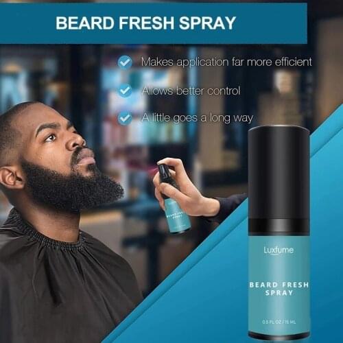 4pc/set Luxfume Beard Growth Kit Hair Growth Enhancer Thicker Oil Nourishing Leave-in Conditioner Beard Grow Spray Set with Comb