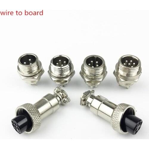 5 Sets GX12 2/3/4/5/6/7Pin Male + Female 12mm Circular Wire Panel Aviation Connector Socket Plug Wire to Board Connector