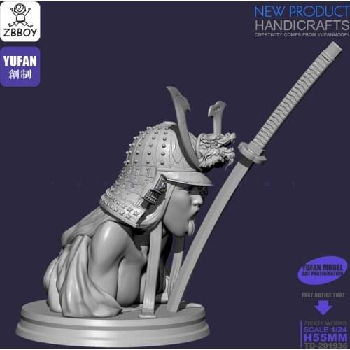55MM Resin Kits Banshee Samurai Kiss Resin Soldier Self-assembled TD-201936