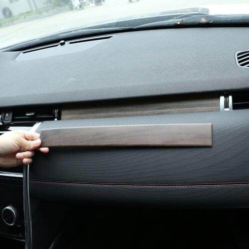 Auto Accessories For Land Rover Discovery Sport 2019-2020 ABS Fiber Co-pilot Dashboard Decoration Strip Sticker car goods