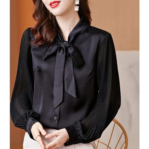 Атласные блузки AZTERUMI China At AliExpress