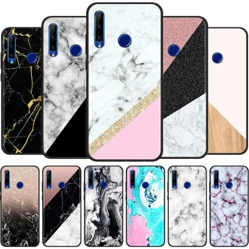 Cover On For Huawei Honor 30 20 10 Pro Plus Lite Youth 30i 20e TPU Case Silicon soft Capa Gold Marble Black