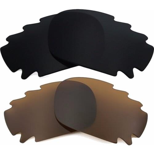 Black & Brown Polarized Replacement Lenses for Jawbone Vented Racing Jacket Frame 100% UVA & UVB