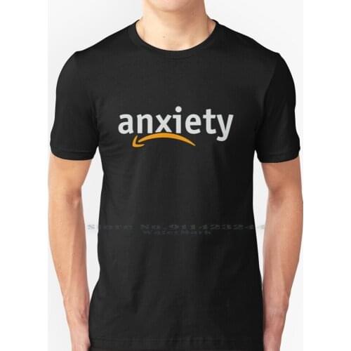 Anxiety Logo T Shirt 100% Pure Cotton Anxiety Logo Streetwear Soyboy Sadboi Alternative Emo Trash Me _ Irl Meirl Depressing Lil