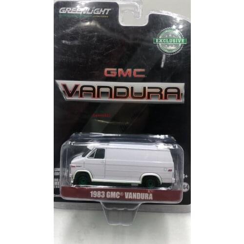 GreenLight 1:64 1983 GMC Vandura White Green version Alloy toy cars Metal Diecast Model Vehicles For Children Boys gift hot