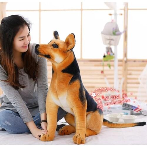Big size simulation dog toy lovely sitting plush shepherd doll gift about 75cm 1879