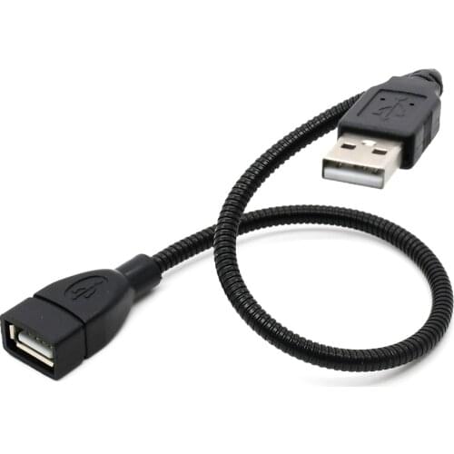 USB2.0 Male to Female extension cable stand holder usb cable with flexible metal hose 30cm